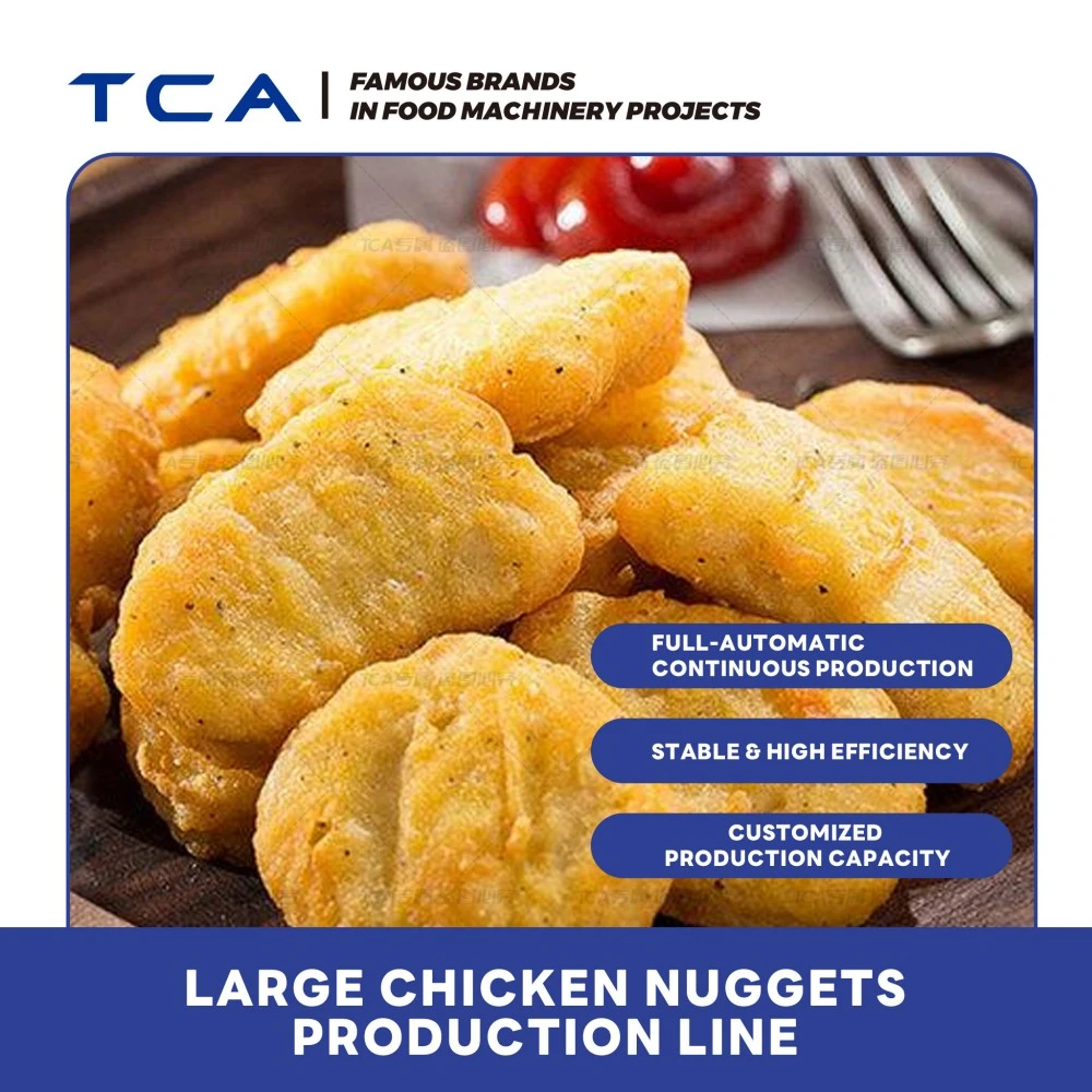 Линия по производству котлет для бургеров с куриными наггетсами